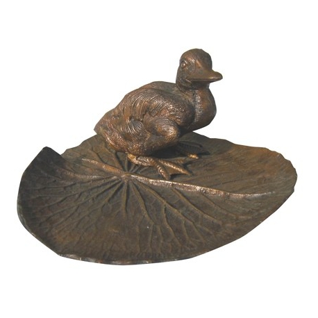 Bronze \"Caneton sur nénuphar\"