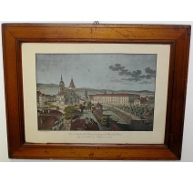 Gravure "Vue de l'église St Esprit et