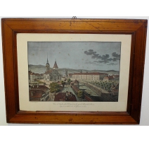 Gravure "Vue de l'église St Esprit et