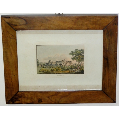 Gravure coloriée "Frauenfeld"  sur Moinat SA  - Antiquités décoration -  Gravures, Lithos