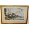 Gravure "Le château de Granson vu sur  sur Moinat SA  - Antiquités décoration -  Gravures, Lithos