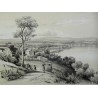 Gravure "Genève" de DANDIRAN  sur Moinat SA  - Antiquités décoration -  Gravures, Lithos
