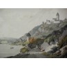 Engraving "View from Caub towards Oberwesel" by Moinat SA – Antiques and decorative items – Engravings, lithographs