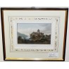 Gravure colorièe "Chillon" de Koehler  sur Moinat SA  - Antiquités décoration -  Gravures, Lithos