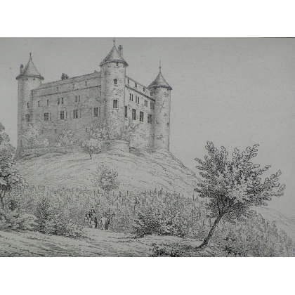 Gravure "Champvent"  sur Moinat SA  - Antiquités décoration -  Gravures, Lithos