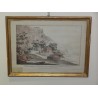 Coloured engraving  "View of Rutli,  by Moinat SA  - Antiques and decorative items -  Engravings, lithographs
