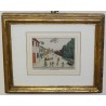 Stich der Grand Rue in Rolle, von Moinat SA – Antiquitäten und Dekoration – Stiche, Lithografien