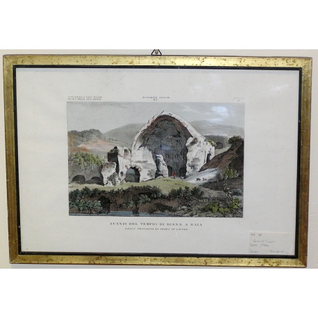 Stich „Überreste des Diana-Tempels in Moinat SA“ – Antiquitäten und Dekoration – Stiche, Lithografien