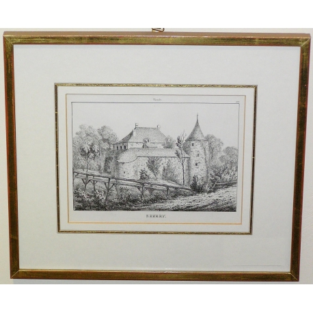 Gravure "Château de Severy"  sur Moinat SA  - Antiquités décoration -  Gravures, Lithos