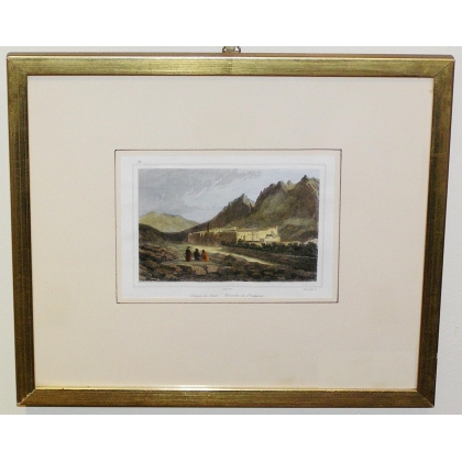 Engraving: ‘The Path to Sinai, Monastery of Moinat SA’ – Antiques and decorative items – Engravings, lithographs