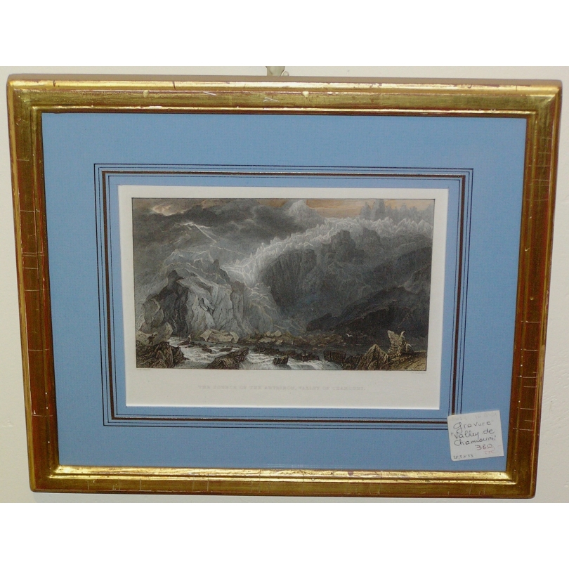 Gravure "The source of the Arveiron,