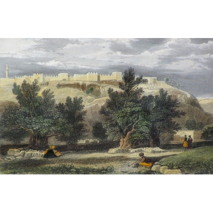 Engraving ‘Garden of the Olives’ by HARDING, on Moinat SA – Antiques and decorative items – Engravings, lithographs
