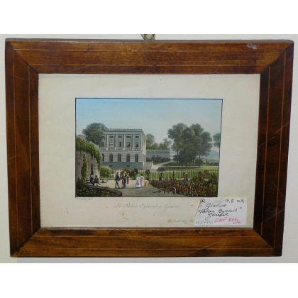 Gravure "Le Palais Eynard à Genève" par  sur Moinat SA  - Antiquités décoration -  Gravures, Lithos
