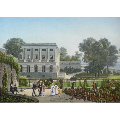 Gravure "Le Palais Eynard à Genève" par  sur Moinat SA  - Antiquités décoration -  Gravures, Lithos