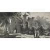 Lithografie „Château de Aleman“ von Moinat SA – Antiquitäten und Dekorationsgegenstände – Stiche, Lithografien