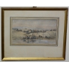 Gravure "Bord du Lac" de BARBANT