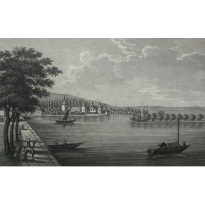 Gravure "Monument de la Harpe à Rolle"  sur Moinat SA  - Antiquités décoration -  Gravures, Lithos