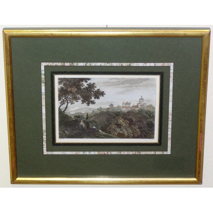 Gravure "Lausanne" de RÖSEL  sur Moinat SA  - Antiquités décoration -  Gravures, Lithos