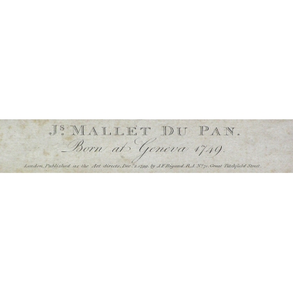 Engraving by "Js. Mallet du Pan" by RIGAUD on Moinat SA – Antiques and decorative items – Engravings, lithographs
