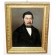 Huile sur carton "Homme" non signée