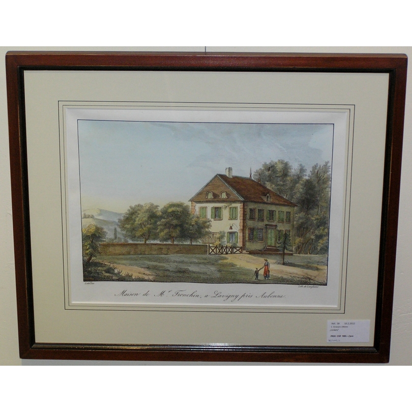 Gravure Maison de Mr Tronchin, a