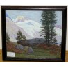 Aquarelle "Paysage glacier du Rhône"  sur Moinat SA  - Antiquités décoration -  Gouaches, Aquarelles, Pastels
