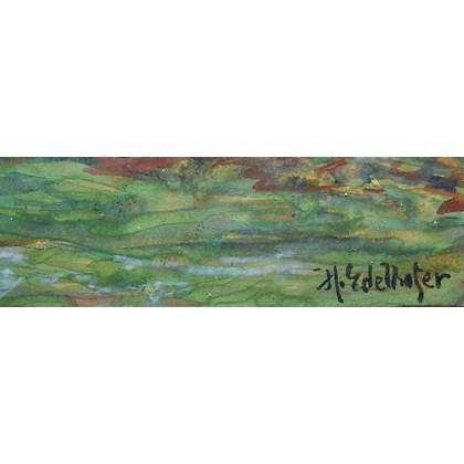 Aquarelle "Paysage glacier du Rhône"  sur Moinat SA  - Antiquités décoration -  Gouaches, Aquarelles, Pastels