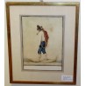 Aquarelle "faucheur", Italie  sur Moinat SA  - Antiquités décoration -  Gouaches, Aquarelles, Pastels