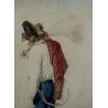Aquarelle "faucheur", Italie  sur Moinat SA  - Antiquités décoration -  Gouaches, Aquarelles, Pastels
