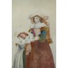 Aquarelle "Jeunes filles de Frascati",  sur Moinat SA  - Antiquités décoration -  Gouaches, Aquarelles, Pastels