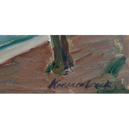 Paintings | Oil on panel, ‘View of Paris’, signed Moinat SA  – Antiques and home décor