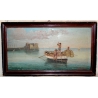 Huile sur bois "Vue de mer", signé V ATTANASI