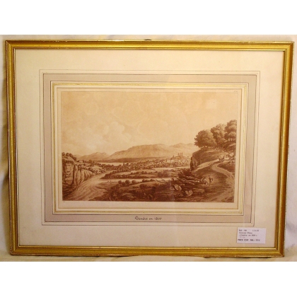 Gravure "Genève en 1800" par DE BEAUMONT  sur Moinat SA  - Antiquités décoration -  Gravures, Lithos