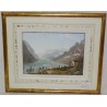 Coloured engraving ‘View of the Mer de Glace at Moinat SA’ – Antiques and home décor – Engravings, lithographs