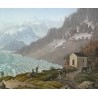 Coloured engraving ‘View of the Mer de Glace at Moinat SA’ – Antiques and home décor – Engravings, lithographs