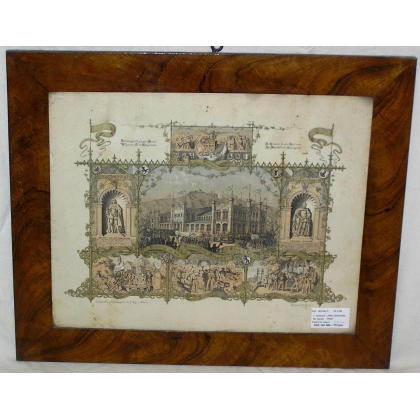 Gravure "Fête Cantonale de Zurich-  sur Moinat SA  - Antiquités décoration -  Gravures, Lithos