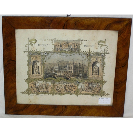 Gravure "Fête Cantonale de Zurich-  sur Moinat SA  - Antiquités décoration -  Gravures, Lithos