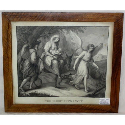 Dessin aquarellé \"The flight into Egypt\"