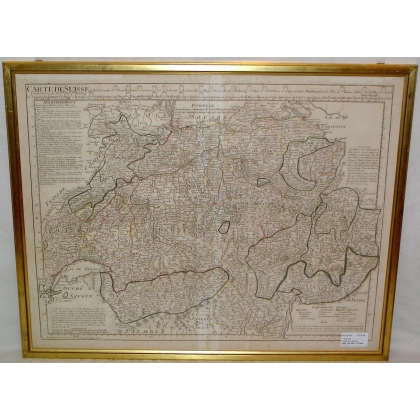 Engraving ‘Map of Switzerland’ by BUACHE, 1769, on Moinat SA – Antiques and decorative items – Engravings, lithographs