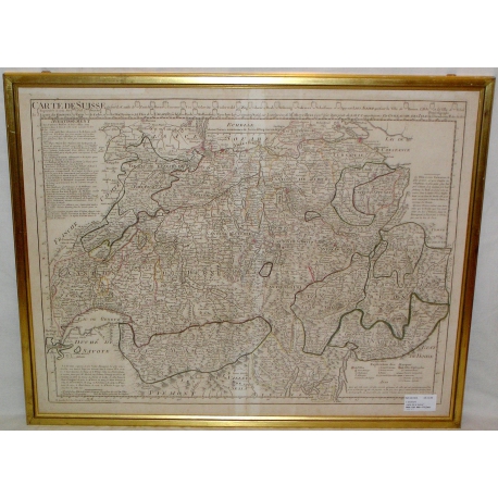 Engraving ‘Map of Switzerland’ by BUACHE, 1769, on Moinat SA – Antiques and decorative items – Engravings, lithographs