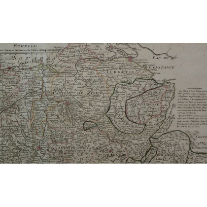 Engraving ‘Map of Switzerland’ by BUACHE, 1769, on Moinat SA – Antiques and decorative items – Engravings, lithographs