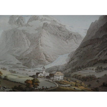 Engraving: ‘Glacier Supérieur de’ by Moinat SA – Antiques and decorative items – Engravings, lithographs