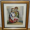Paintings | Oil on panel, ‘2 Children’, signed Moinat SA  – Antiques and home décor
