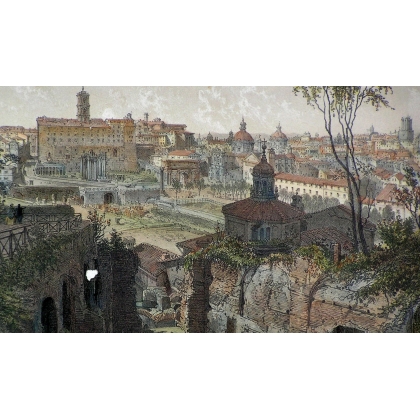 Engraving ‘Rome in all its splendour’ by Moinat SA – Antiques and decorative items – Engravings, lithographs