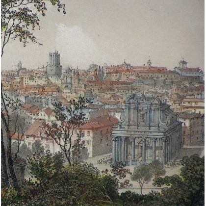 Engraving ‘Rome in all its splendour’ by Moinat SA – Antiques and decorative items – Engravings, lithographs