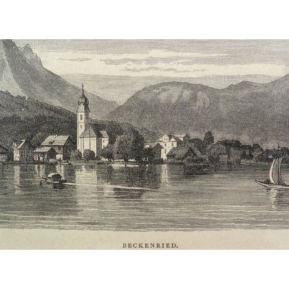 Radierung „Beckenried“ bei Moinat SA – Antiquitäten und Dekorationsartikel – Radierungen, Lithografien