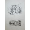 Gravure "Costumes de l'Unterwald et  sur Moinat SA  - Antiquités décoration -  Gravures, Lithos