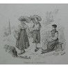 Gravure "Costumes de l'Unterwald et  sur Moinat SA  - Antiquités décoration -  Gravures, Lithos