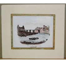 Gravure Chûte du Rhin à Lauffenbourg 