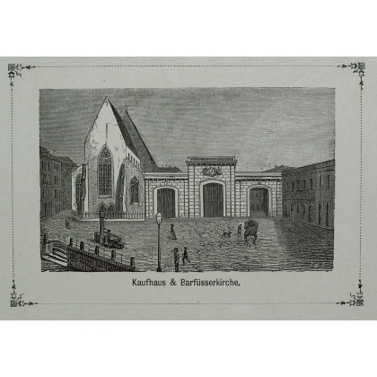 Gravure "Kaufhaus & Barfüsserkirche"